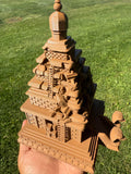Miniature HO-Scale Brown Forbidden Temple Adventure Theme Park Attraction building