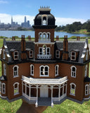 Color HO-Scale Governor’s Mansion Victorian Second Empire Model Miniature Multi-Color