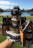 Color HO-Scale Governor’s Mansion Victorian Second Empire Model Miniature Multi-Color