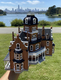 Color HO-Scale Governor’s Mansion Victorian Second Empire Model Miniature Multi-Color
