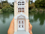 Miniature N-Scale Victorian World Main Street Emporium Shop 2 Assembled White 1:160 by Gold Rush Bay