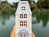 Miniature N-Scale Victorian World Main Street Emporium Shop 2 Assembled White 1:160 by Gold Rush Bay