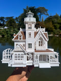 COLOR Miniature HO Scale Practical Witch Magic Victorian House Built 1:87