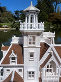 COLOR Miniature HO Scale Practical Witch Magic Victorian House Built 1:87