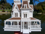 COLOR Miniature HO Scale Practical Witch Magic Victorian House Built 1:87