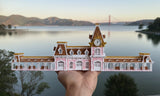 N-Scale “All Aboard” Main Street Victorian Train Station – Full Color with Dual Working Clocks