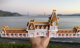 N-Scale “All Aboard” Main Street Victorian Train Station – Full Color with Dual Working Clocks