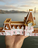 N-Scale “All Aboard” Main Street Victorian Train Station – Full Color with Dual Working Clocks
