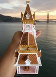 N-Scale “All Aboard” Main Street Victorian Train Station – Full Color with Dual Working Clocks