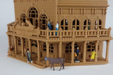 Miniature 28mm Scale Old West #1 Saloon/Hotel Built Wood Color