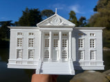 White Miniature HO-Scale Clock Tower Hill Valley Courthouse Built Assembled