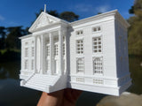 White Miniature HO-Scale Clock Tower Hill Valley Courthouse Built Assembled