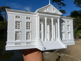 White Miniature HO-Scale Clock Tower Hill Valley Courthouse Built Assembled