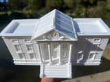 White Miniature HO-Scale Clock Tower Hill Valley Courthouse Built Assembled