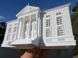 White Miniature HO-Scale Clock Tower Hill Valley Courthouse Built Assembled