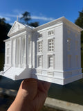 White Miniature HO-Scale Clock Tower Hill Valley Courthouse Built Assembled