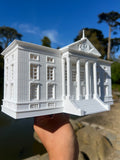 White Miniature HO-Scale Clock Tower Hill Valley Courthouse Built Assembled