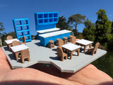 Small COLOR Miniature N-Scale Stars Hollow Luke’s Diner Williams Hardware Store Victorian Built Assembled