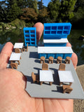 Miniature COLOR HO-Scale Stars Hollow Luke’s Diner Williams Hardware Store Victorian Built Assembled Including Interiors