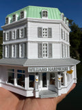 Miniature COLOR HO-Scale Stars Hollow Luke’s Diner Williams Hardware Store Victorian Built Assembled Including Interiors