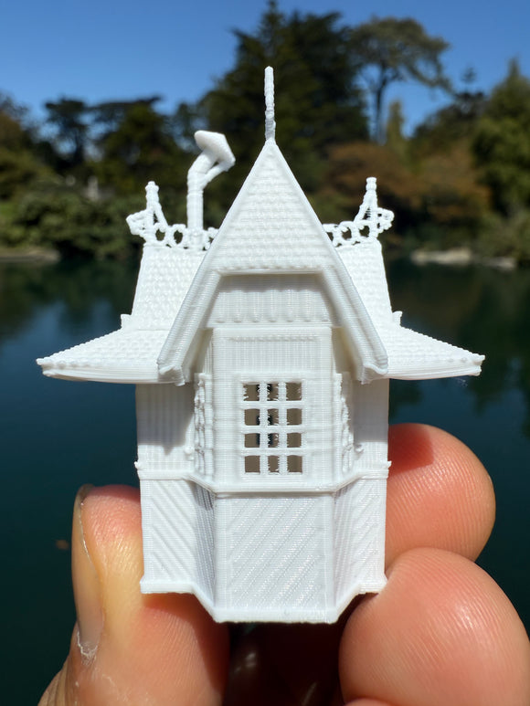 Miniature HO-Scale World Victorian Storybook Ticket Booth 1:87 Model