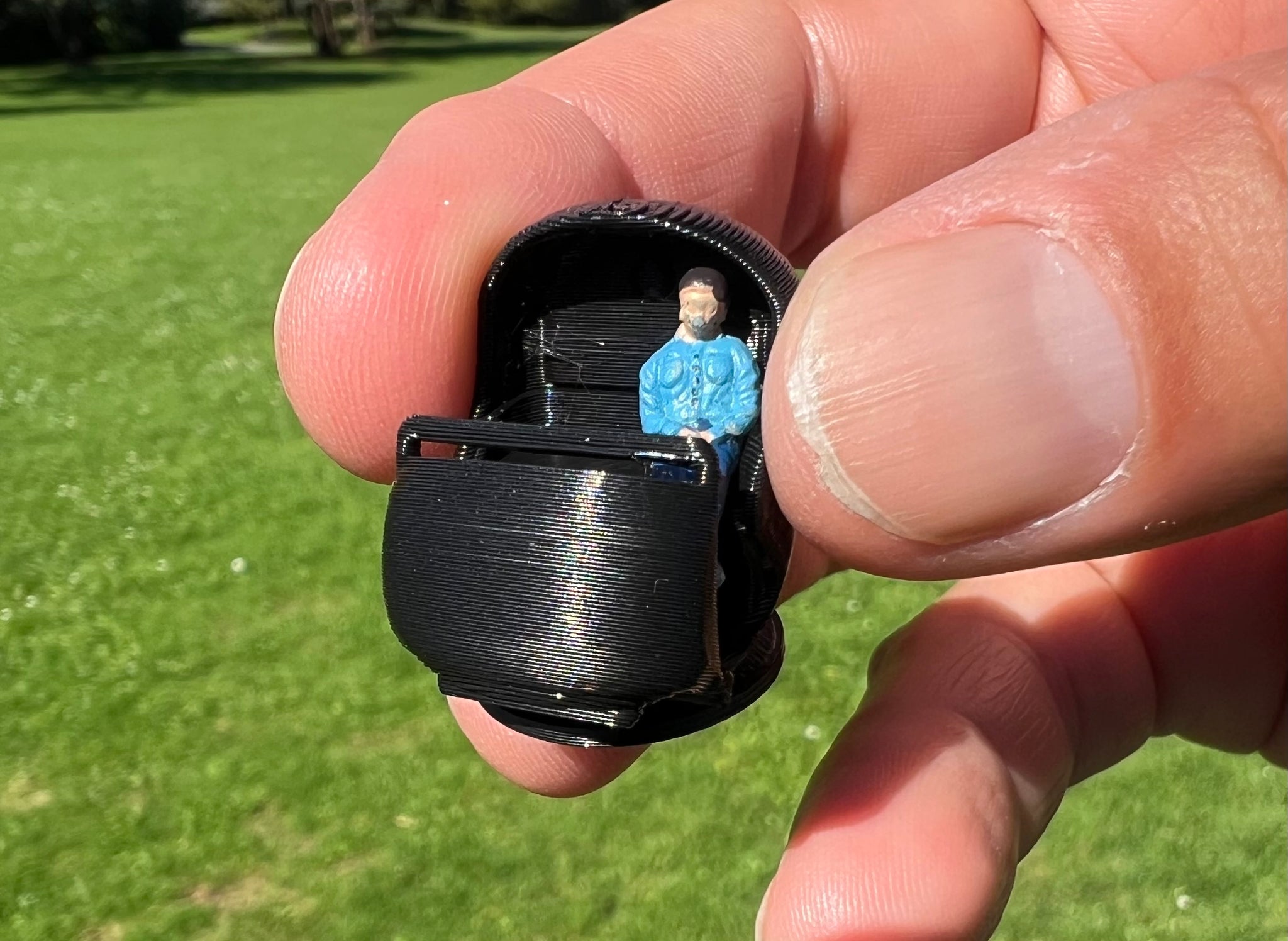 Small Black COLOR Miniature HO-Scale Doom Buggy Haunted Mansion