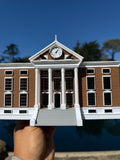 COLOR Miniature HO-Scale Hill Valley Courthouse Built w/WORKING Clock Tower Assembled