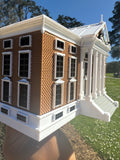 COLOR Miniature HO-Scale Hill Valley Courthouse Built w/WORKING Clock Tower Assembled