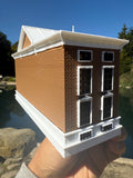 COLOR Miniature HO-Scale Hill Valley Courthouse Built w/WORKING Clock Tower Assembled