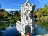 Miniature Gray N-Scale Hollywood Tower Hotel