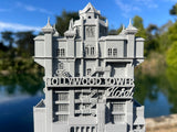 Miniature Gray N-Scale Hollywood Tower Hotel
