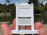 Miniature White HO-Scale Stars Town Sign Victorian Built Assembled