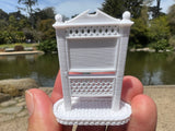Miniature White HO-Scale Stars Town Sign Victorian Built Assembled
