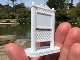 Miniature White HO-Scale Stars Town Sign Victorian Built Assembled