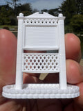 Miniature White HO-Scale Stars Town Sign Victorian Built Assembled