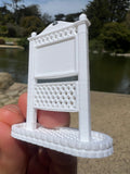 Miniature White HO-Scale Stars Town Sign Victorian Built Assembled