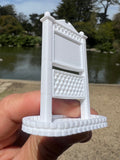 Miniature White HO-Scale Stars Town Sign Victorian Built Assembled