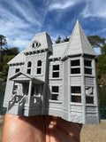 Miniature #38 Gray N-Scale Neibolt House IT Victorian Mansion Built Assembled