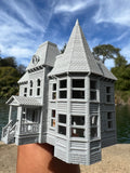 Miniature #38 Gray N-Scale Neibolt House IT Victorian Mansion Built Assembled
