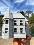 Miniature #38 Gray N-Scale Neibolt House IT Victorian Mansion Built Assembled