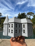 Miniature #38 Gray N-Scale Neibolt House IT Victorian Mansion Built Assembled