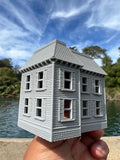 Miniature #38 Gray N-Scale Neibolt House IT Victorian Mansion Built Assembled