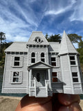 Miniature #38 Gray N-Scale Neibolt House IT Victorian Mansion Built Assembled