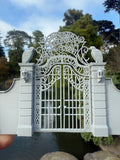 Miniature Gray Nevermore Academy Gate  HO-Scale Addams Victorian dollhouse