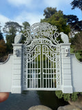 Miniature Gray Nevermore Academy Gate  HO-Scale Addams Victorian dollhouse