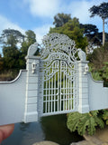 Miniature Gray Nevermore Academy Gate  HO-Scale Addams Victorian dollhouse