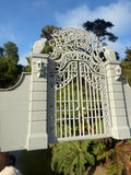 Miniature Gray Nevermore Academy Gate  HO-Scale Addams Victorian dollhouse