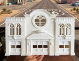 Miniature S-Scale Radiator Route 66 Courthouse Springs Red’s Building Assembled White 1:64 by Gold Rush Bay