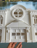 Miniature S-Scale Radiator Route 66 Courthouse Springs Red’s Building Assembled White 1:64 by Gold Rush Bay