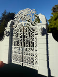 Miniature Gray Nevermore Academy Gate  HO-Scale Addams Victorian dollhouse